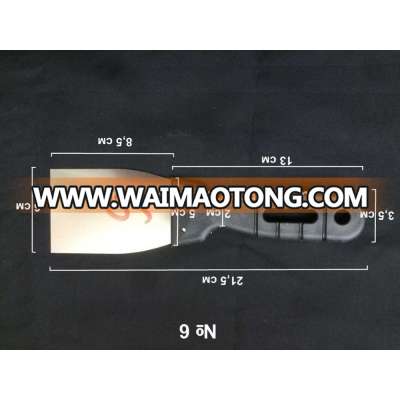 China factory of different size stainless steel putty knife scraper plastic handle with free samples