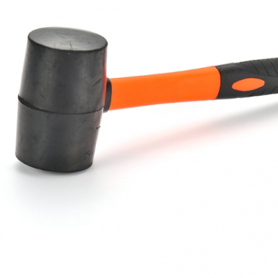 Rubber Hammer with pp coated 65% fiberglass Handle