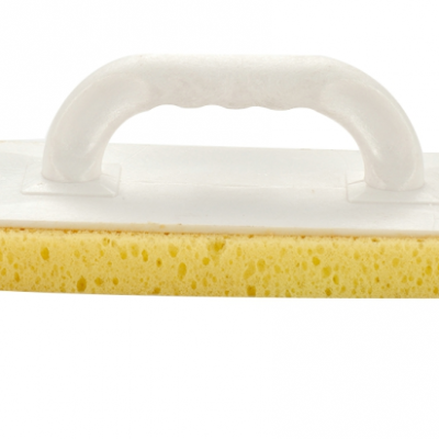 yellow sponge float trowel with plastic handle