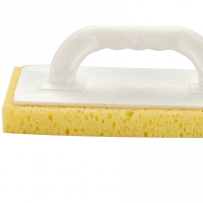 yellow sponge float trowel with plastic handle