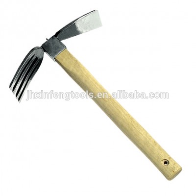 rake with wooden handle