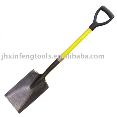 Garden spade with fiberglass handle