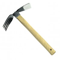 rake with wooden handle