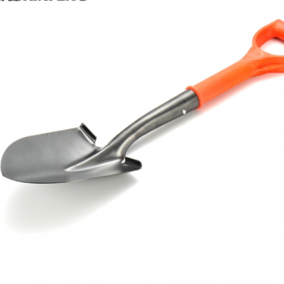 mini spade with orange handle