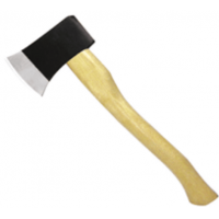 Axe with wood handle